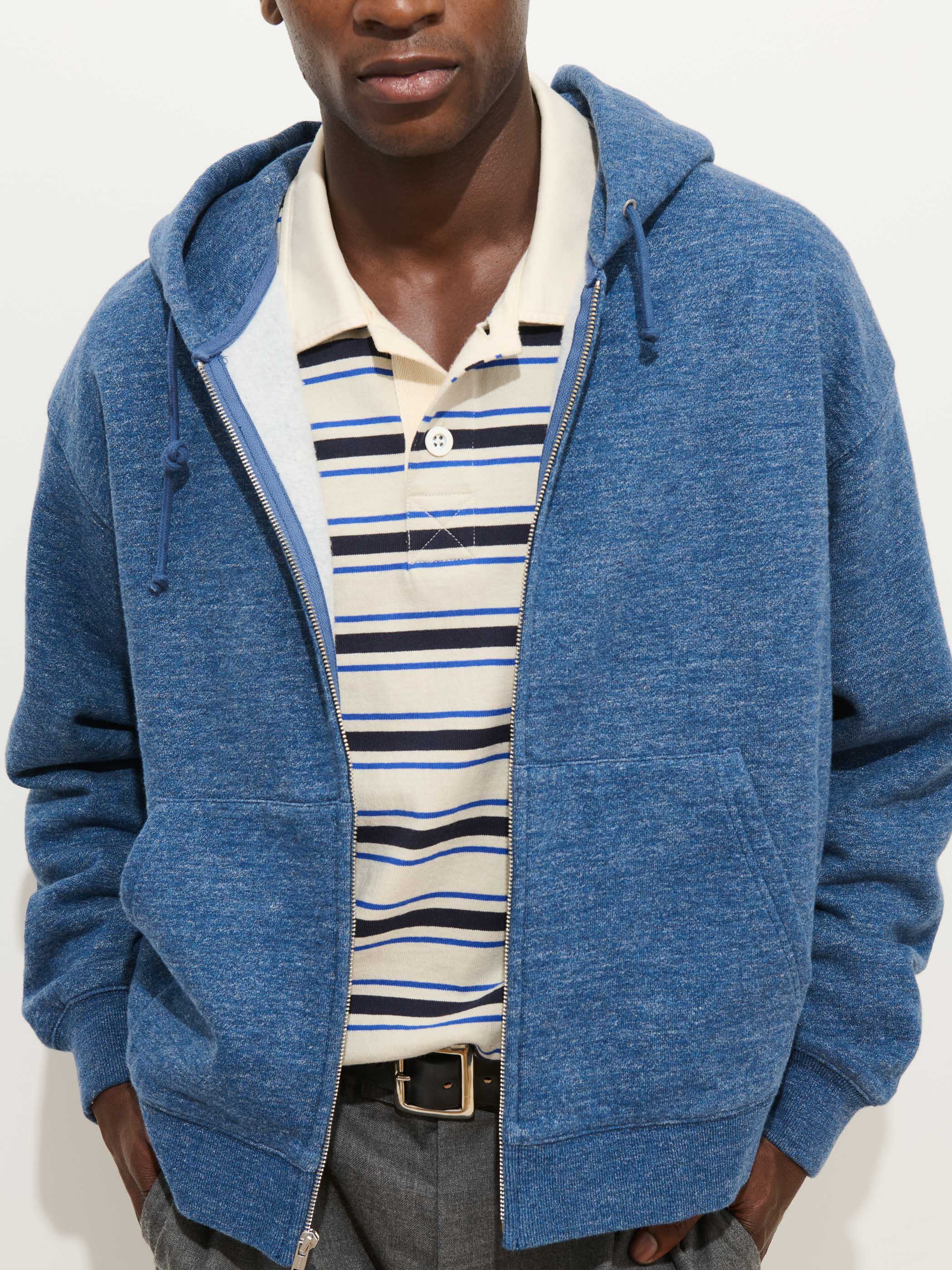 12th Street Zip Hoodie In Heather Fleece - Image 2