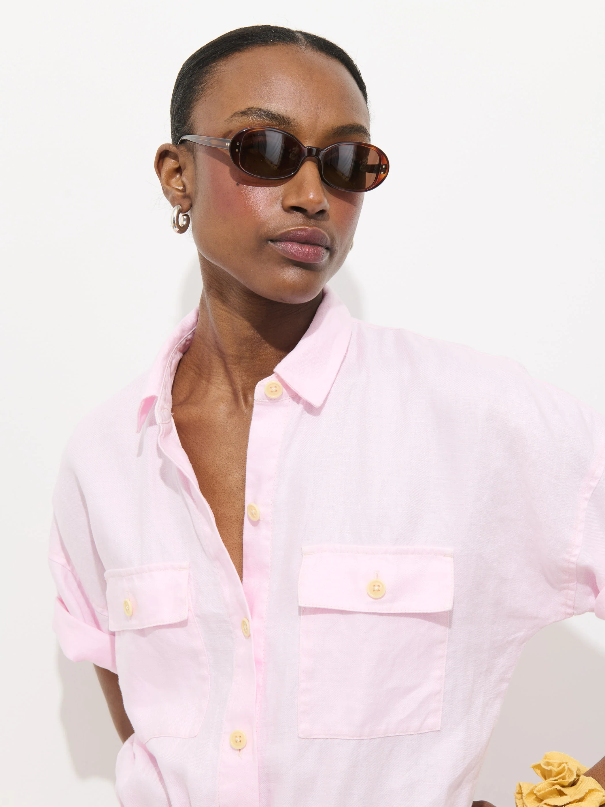 Delancey Short Sleeve Jumpsuit In Linen - Image 3