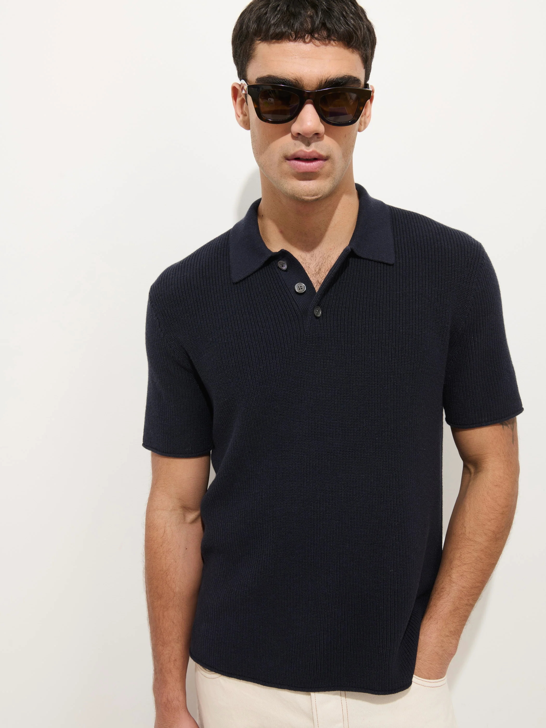 Eastwood Polo In Cotton Linen
