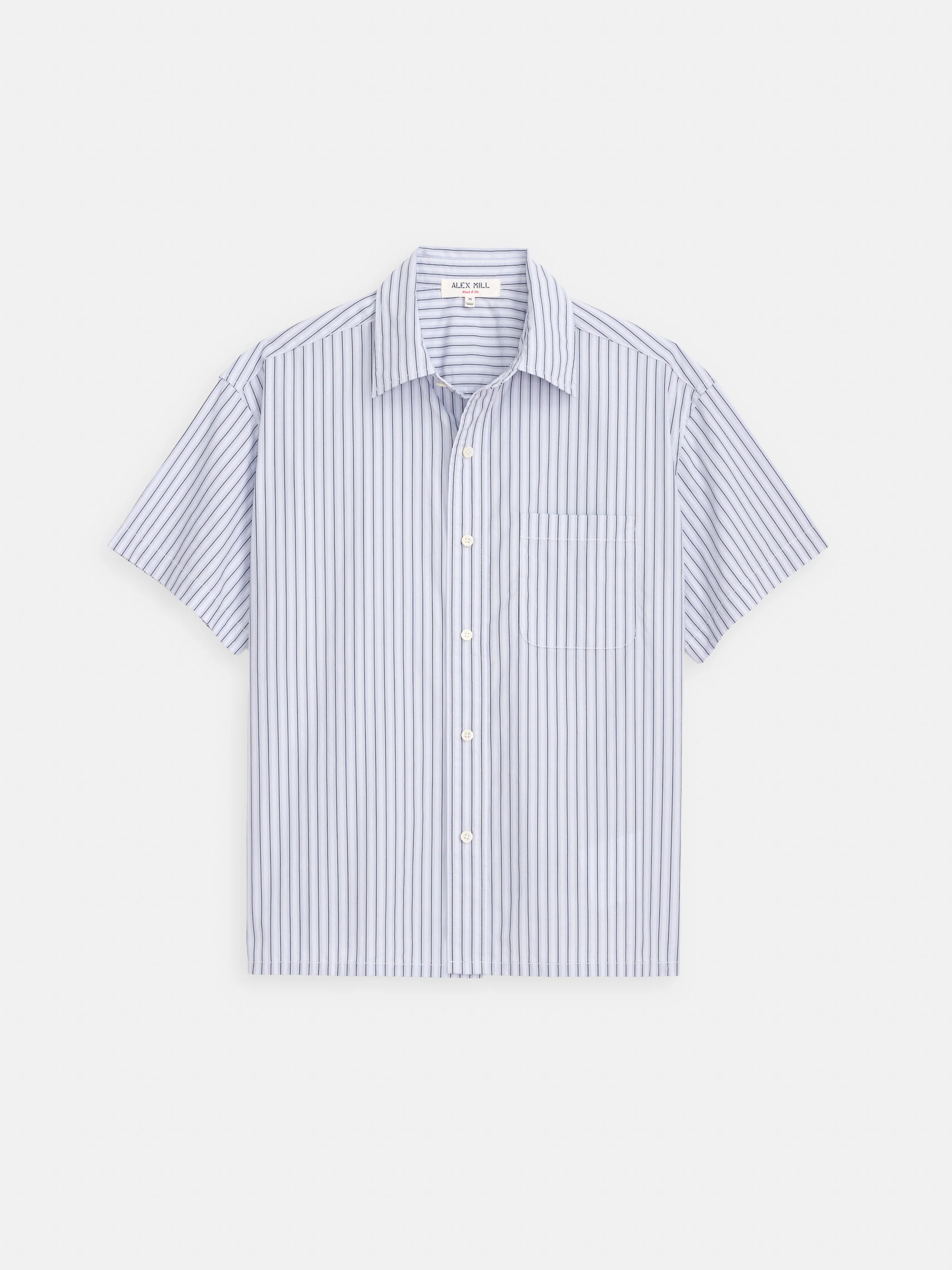 Franklin Striped Short Sleeve Shirt In Paper Poplin - Image 2